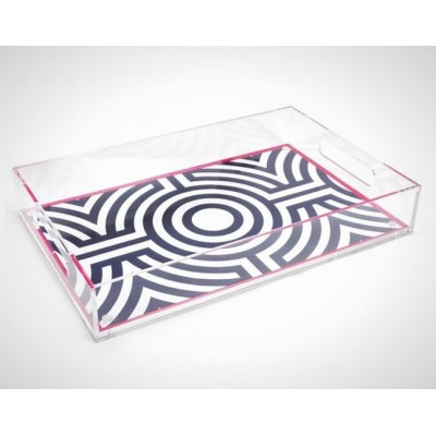 Customized printed acrylic serving tray, plastic serving tray