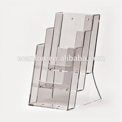 Stable plexiglass wall magazine holder