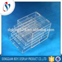 2017 New Design Clear Large Cosmetic Makeup Acrylic Plastic Storage Drawers