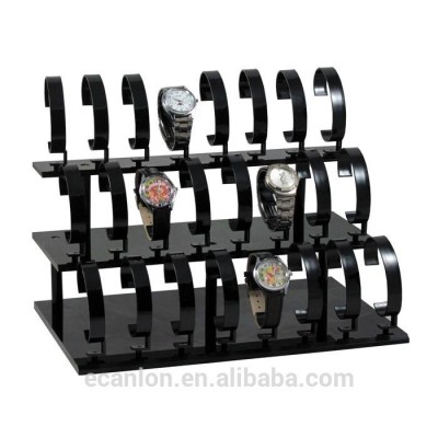 Black Acrylic countertop watch holder wrist watch holder stand