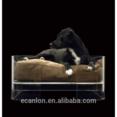 curved clear modern acrylic dog bed