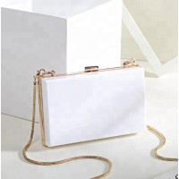 Factory price custom acrylic white clutch, acrylic clutch white bag,white acrylic clutch